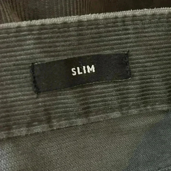 J. Crew Mercantile Flex Corduroy Slim Pants 32x30 Gray Straight Leg Distressed - Picture 9 of 11